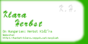 klara herbst business card